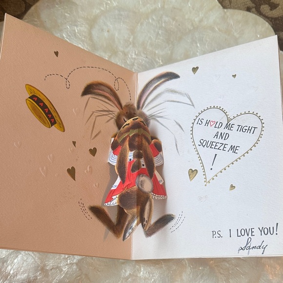 Vintage Hallmark Valentine's Day Card with Funny Bunnies - Picture 2 of 7